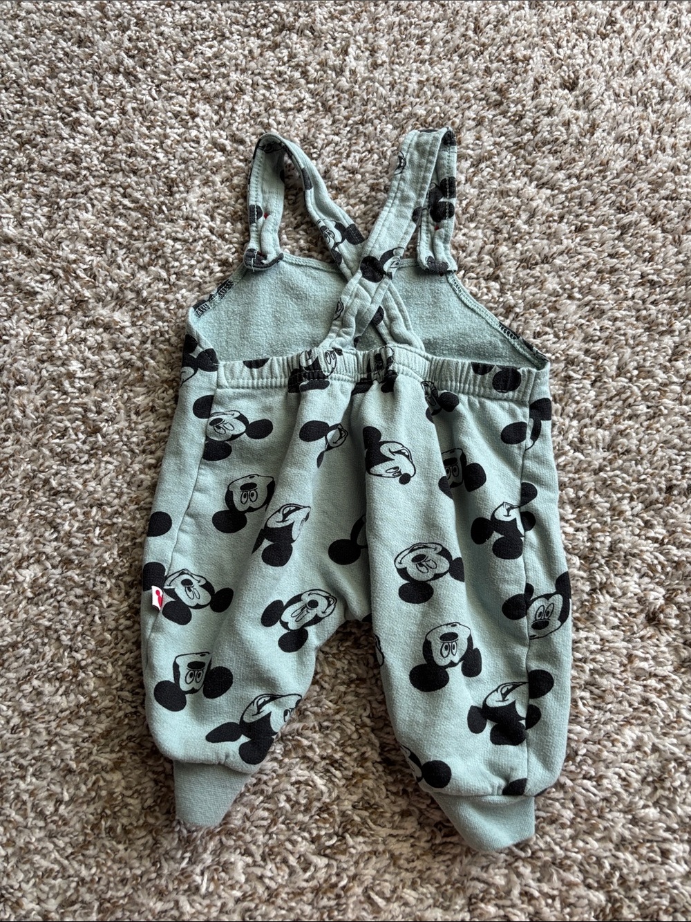Disney Mint Green Mickey Mouse Overalls